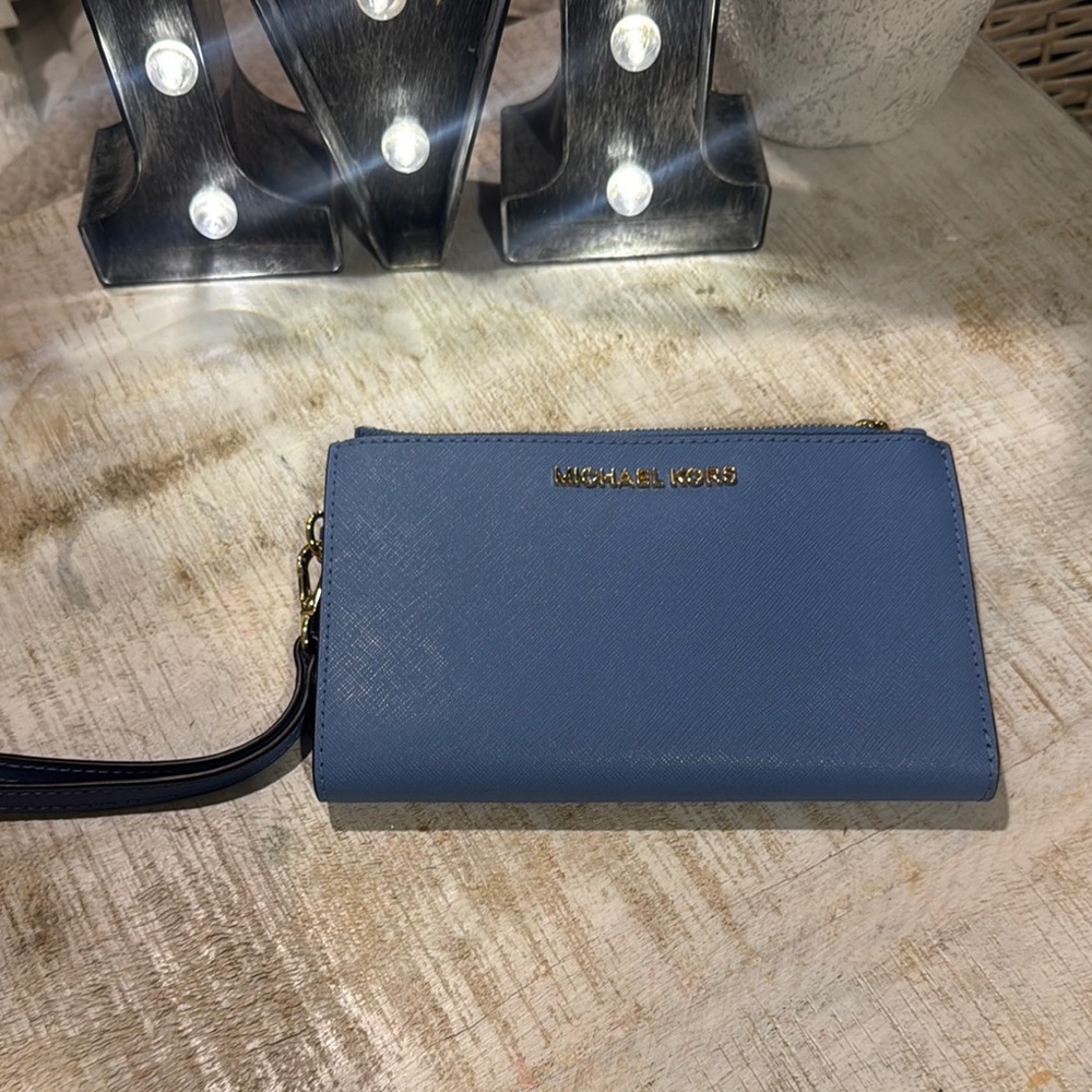 Michael Kors Sky Blue Wristlet